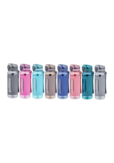 Uzspace Fiftyfifty 520ml Tritan Su Matarası Silikon Korumalı Kaydırmaz Gövde Pembe Çok Renkli