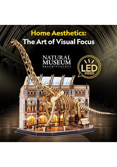 Natural Museum - Brachiosaurus 3d Puzzle Led Işıklı L544h