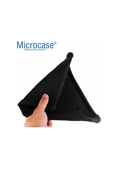 Microcase Apple Uyumlu iPad Air 2 Standlı Silikon Kılıf - Siyah