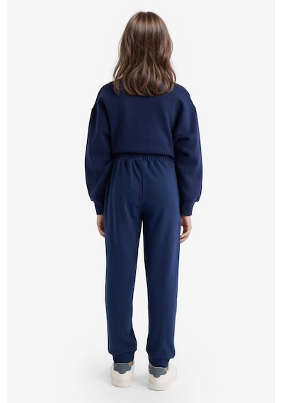 Defacto Kız Çocuk Standart Fit Basic Düz Beli Lastikli Jogger Eşofman Altı Y1226a625aunv241 Lacivert