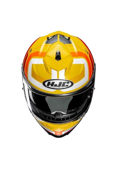 Hjc İ71Vız Mc3sf Kapalı Kask Beyaz - Kırmızı - Sarı