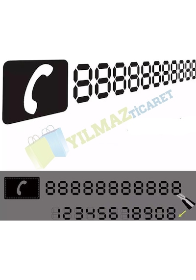 Araç Park Telefon Numaratör Parkmatik Oto Sticker Araba Yapıştırma 2 Adet