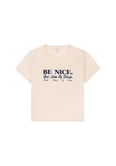 Enandı Çocuklar Için Be Nice Tişört Açık Krem