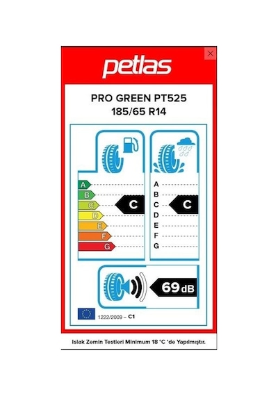 Petlas 185/65R14 TL 86T Progreen PT525 Yaz Lastiği 2025