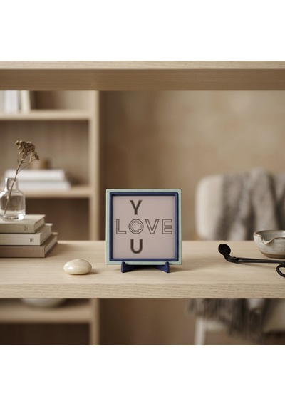 Minimalist Love You Tasarımlı Şık Dekoratif Obje, Sevdikleriniz İçin Değerli Ve Estetik Hediye 10x10