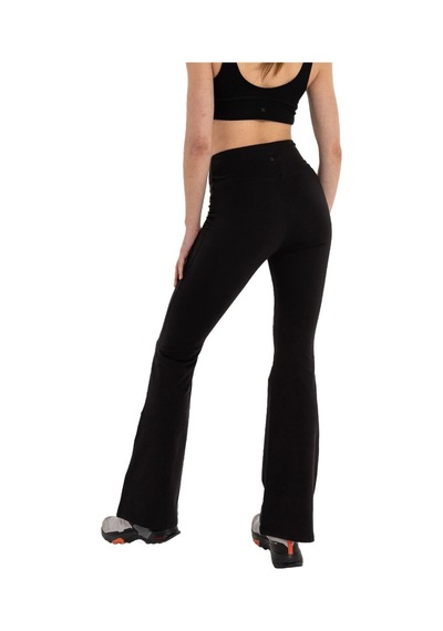 Inguz Roll Up Flare Toparlayıcı Yoga Pantolon Siyah