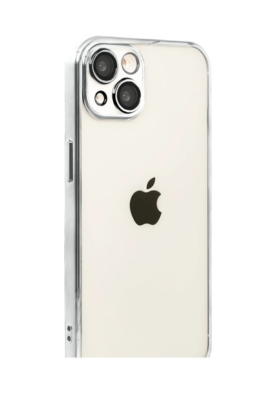 Apple İphone 15 Razer Lensli Silikon - Gümüş