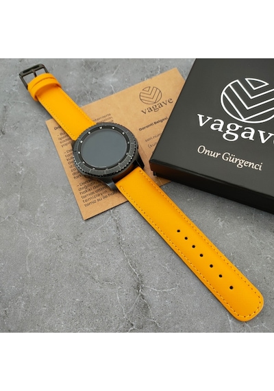 Vagave Samsung Uyumlu Active / Watch / Gear 20 Mm / 22 Mm Deri Kordon (498118366)