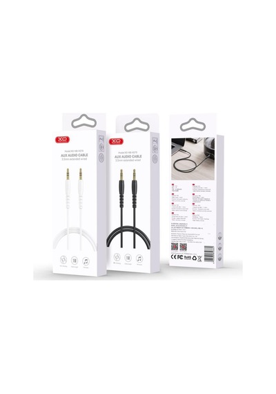 Nb-r270 3.5 Mm Jack Aux 1m Hd Ses Aktarım Kablosu Siyah