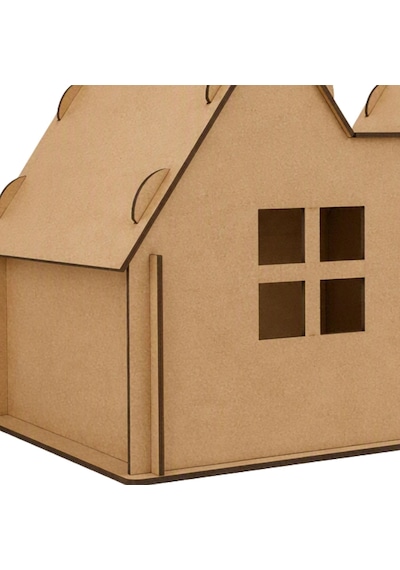 Alg Wood Design Hamster Evi 10 Parça Mdf Ahşap Hamster Yuvası 42 23 22 Cm - Büyük Boy