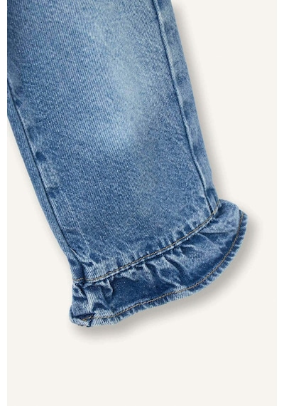 Defacto Wıde Leg Geniş Paça Pamuklu Pantolon Kız Bebek G8468a526spnm28 Mavi-nm28