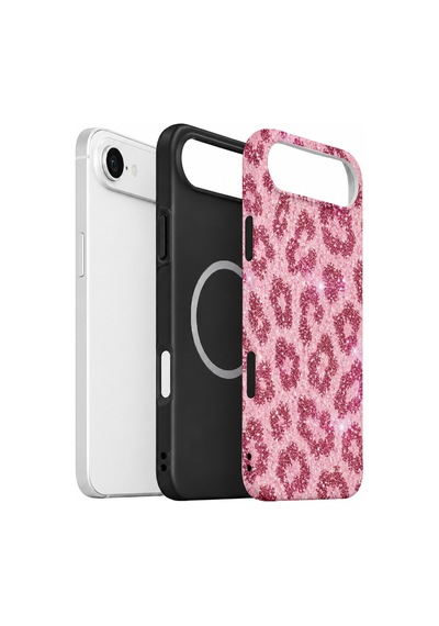Velvoria Valestra Pembe Leopar Apple Apple iPhone Uyumlu 17 Air Magsafe Koruma Kılıfı Valestra Magline - Pembe Leopar