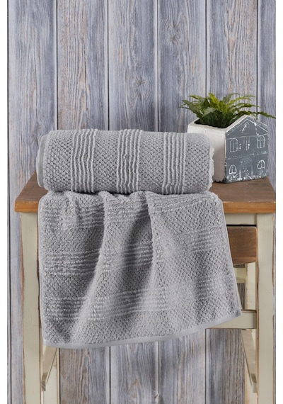 Varol Lavin %100 Premium Cotton El Havlusu 50x90cm Gri-50x90cm Gri