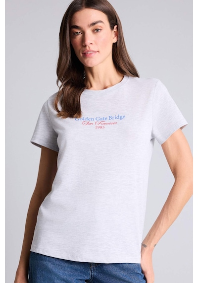 Defacto Baskılı Gri Kadın T-shirt H2144ax/gr93 Gri