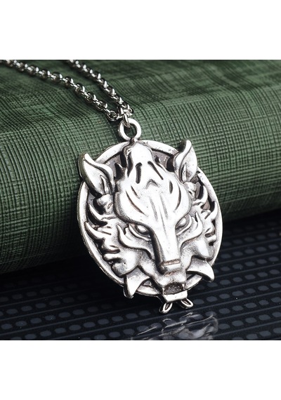 White Wolf Erkek Kolye Beyaz Kurt Kolye Takı Aksesuar K24 T5