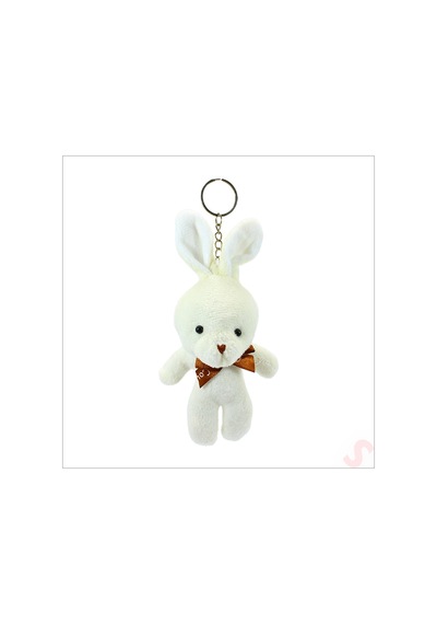 Pelüş Tavşan Anahtarlık, 15 Cm X 8 Cm - Krem
