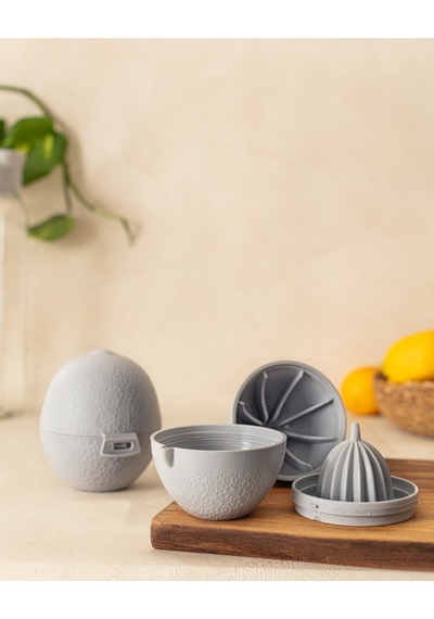 Madame Coco Justine Limon Saklama Kabı Ve Limon Sıkacağı Sakl0000000026 9,8x8,5x9,7 Cm-Soft Gri