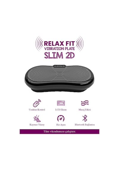Relax Fit Titreşimli Egzersiz Fitness Aleti Slim 2d Vibration Plate Siyah Relax Fit Titreşimli Egzersiz Fitness Aleti Slim 2d Vibration Plate Siyah