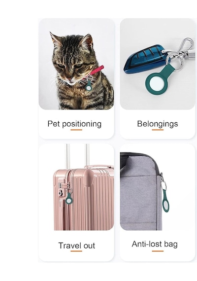 Apple Airtag 1 - Airtag 2 Uyumlu Silikon Kılıf Anahtarlık Lacivert