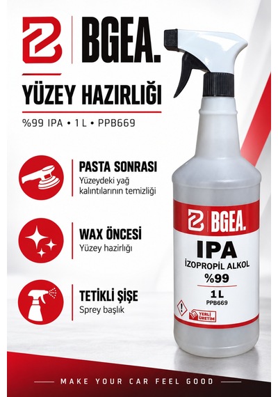Bgea Ipa İzopropil Alkol %99 1 Litre Sprey Pasta Sonrası Yüzey Temizleyici