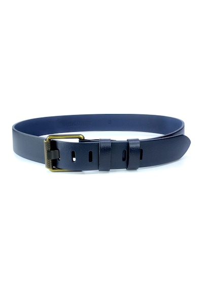 Hakiki Manda Derisi Erkek Kot Kemeri 4,5cm Borulu Toka Lacivert