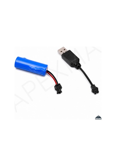 Lexroo 3.7 Volt 500 Mah Şarj Edilebilir Şarjlı Pil Ve Şarj Kablos