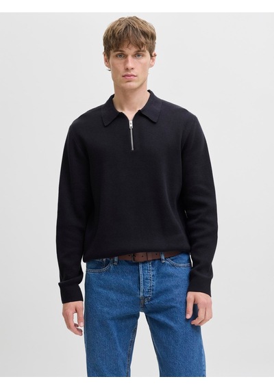 Jack & Jones Jprmılano Stıtch Knıt Zıp Polo Sn Night Sky Çok Renkli