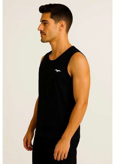 Axxel Erkek Siyah Askılı Atlet T-shirt-d235