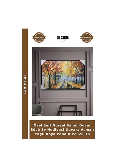 Özel Seri Görsel Sanat Duvar Süsü Ev Hediyesi Duvara Asmalı Yağlı Boya Pano Alk2925-18