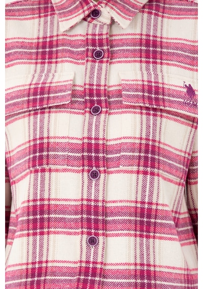 U.s. Polo Assn. Kadın Menekşe Gömlek Desenli 50291115-vr037 Menekşe