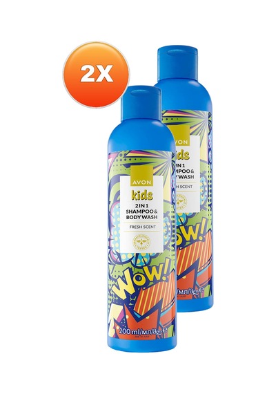 Avon Kids Wow 2'si 1 Arada Saç Ve Vücut Çocuk Şampuanı 2 x 200 ML