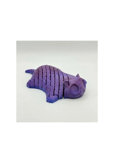 Hareketli Ve Eklemli Vatoz Balığı Pangolin Dokulu 3d Baskı Stres Oyuncağı Silk Mor