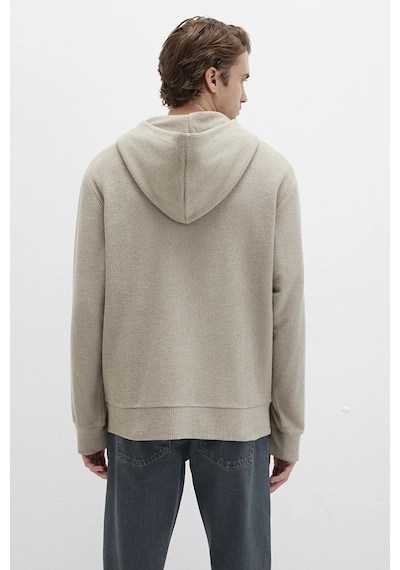 Mavi Erkek Kapüşonlu Fermuarlı Sweatshirt M0s10520 Sis Gri Sis Gri