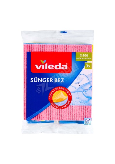 4 Adet Vileda Sünger Bez 2+1 Çok Renkli