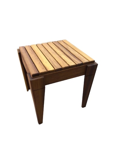 Iroko Ahşap Tabure (Suya Dayanıklı)