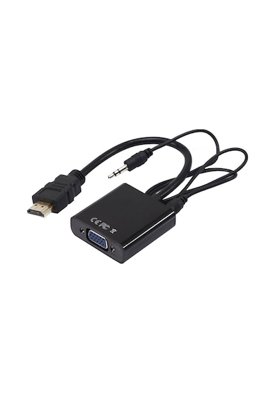 Hdmi - Vga Dönüştürücü Hdmi To Vga Adaptör + Audio