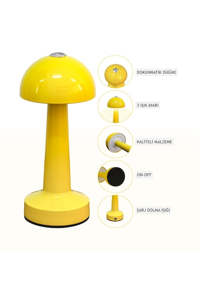 Zenlight Mantar Masa Lambası 320-2 Sarı