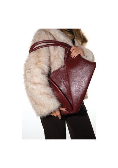 Luvishoes Rally Bordo Grain Kadın Omuz Cantası Bordo