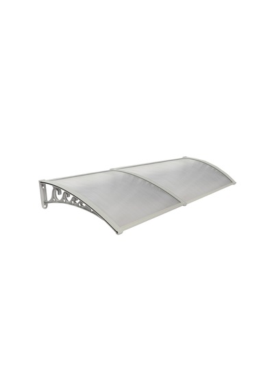 Plastik Ayak 6mm Levhalı Pratik Sundurma Kanopi 100x300 Cm Gri