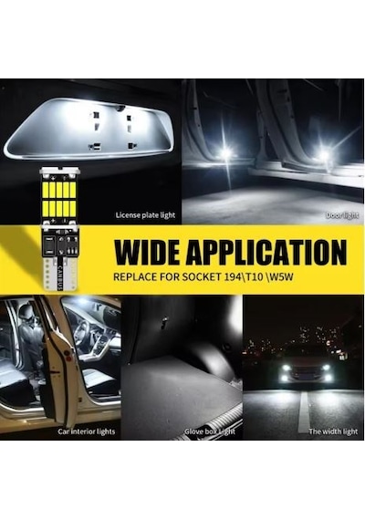 T10 Led 26 Ledli W5w Canbus Park Plaka Tavan Ampulü 4 Adet