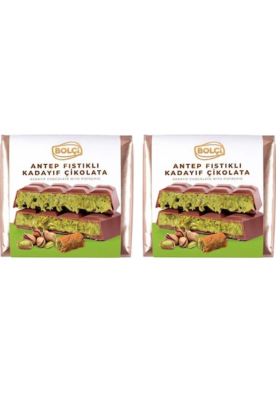 Bolçi Fıstıklı Kadayıf Dolgulu Sütlü Dubai Çikolatası 2 x 100 G