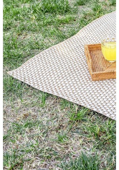 Koza Halı Fresco Ekru Natural İskandinav Jüt Yıkanabilir Halı Kilim Balkon Ekru - Krem