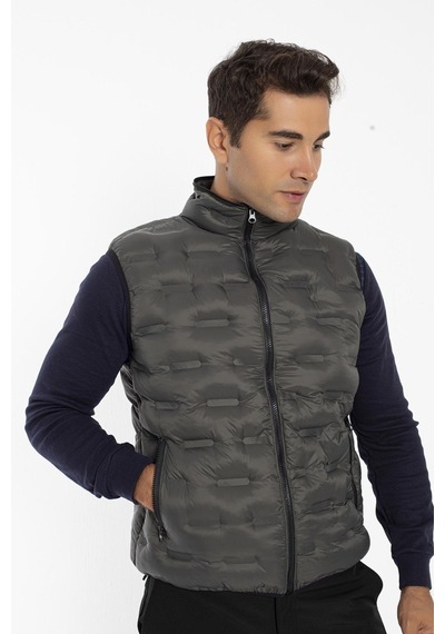 Crozwise Erkek Dolumlu Spor Outdoor Yelek Haki