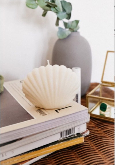 Bernami Mum Pinterest Beyaz Istiridye Deniz Kabuğu Şeklinde Kokulu Mum Diğer