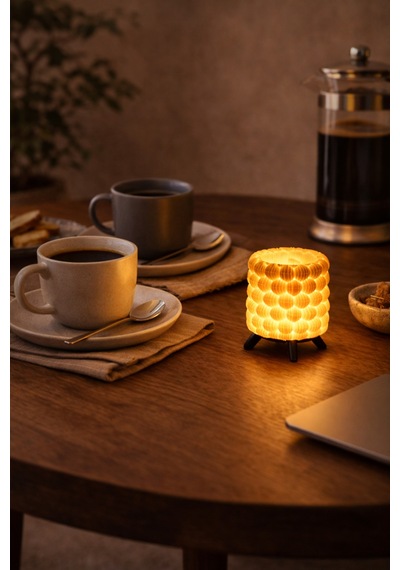 Dekoratif Led Tealight Mumluk Ve Masa Lambası Ambiyans Beyaz