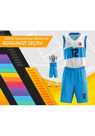 Acr Giyim Kişiye Özel Basketbol Forması - Dizayn : Fırça