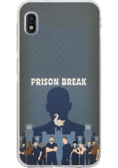 Samsung Galaxy A10 Uyumlu Şeffaf Kılıf Prison Break Tasarımlı