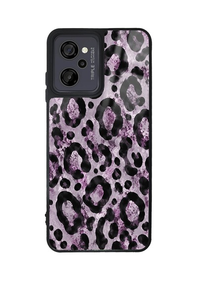 Casper M45 Soft Lilac Leopar Tasarımlı Glossy Telefon Kılıfı Soft Lila