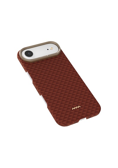 Apple Uyumlu iPhone 17 Air Kılıf M-safe Şarj Özellikli Raptic Aramid Skin Origin Serisi Kapak Kırmızı