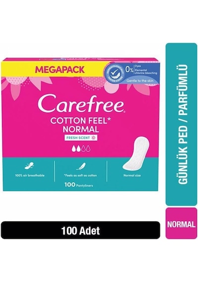 Carefree Carefree Cotton Feel Normal Parfümlü Günlük Ped 100 adet